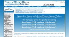 Desktop Screenshot of mindbodyspiritonline.co.uk
